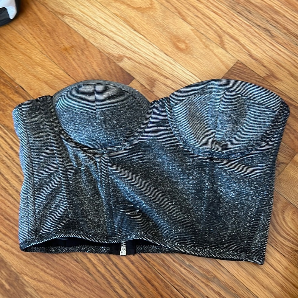 Silver Sparkly Bustier